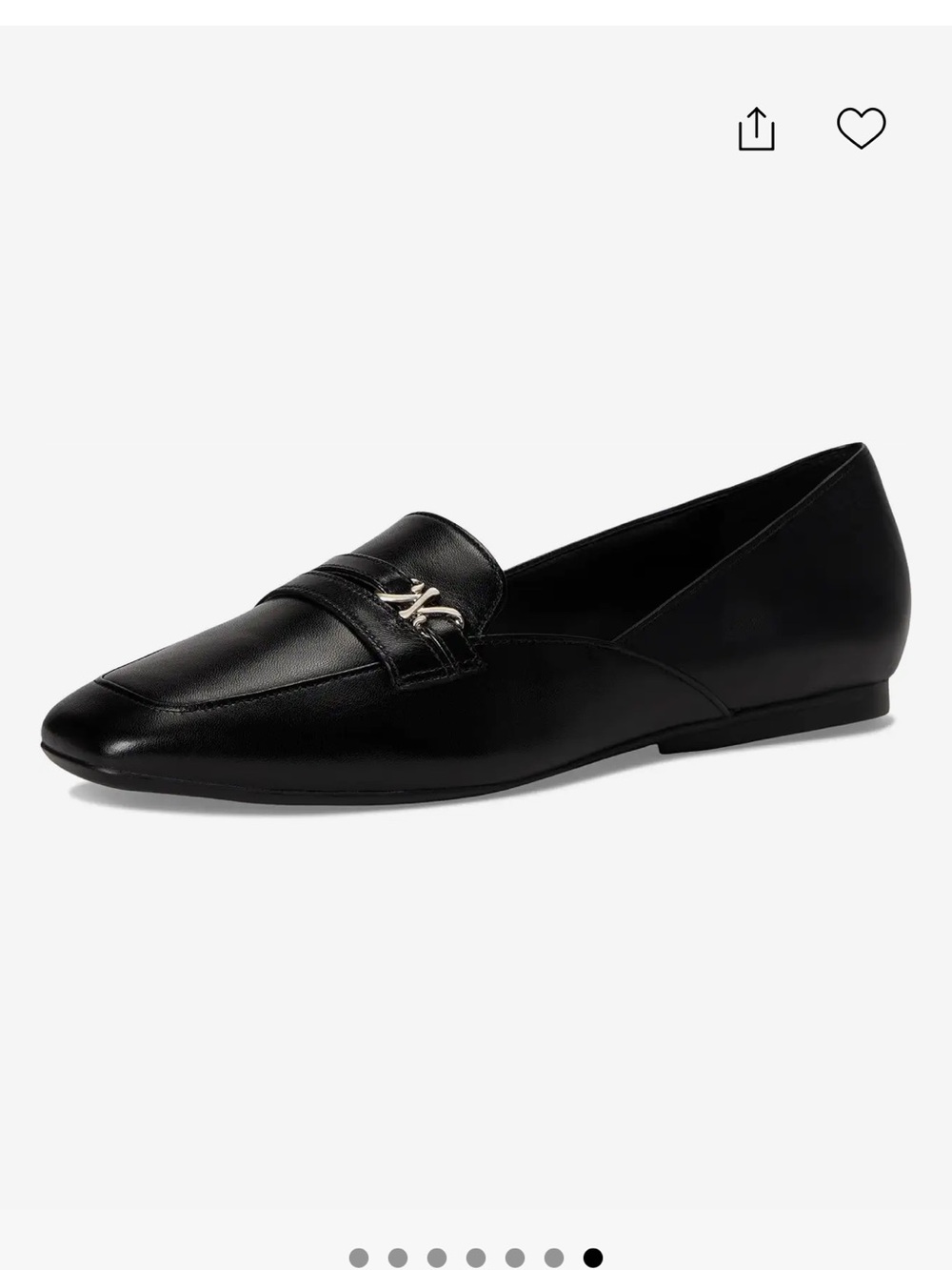 NIB Naturalizer Create Black Leather Slip On Loafers Women's 7M Square Toe - Picture 6 of 15